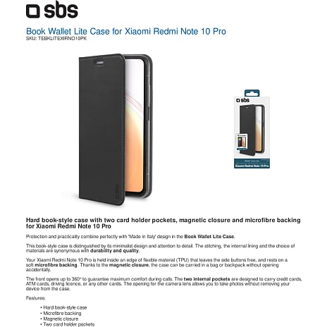 SBS Xiaomi Redmi Note 10 Pro wallet - sort