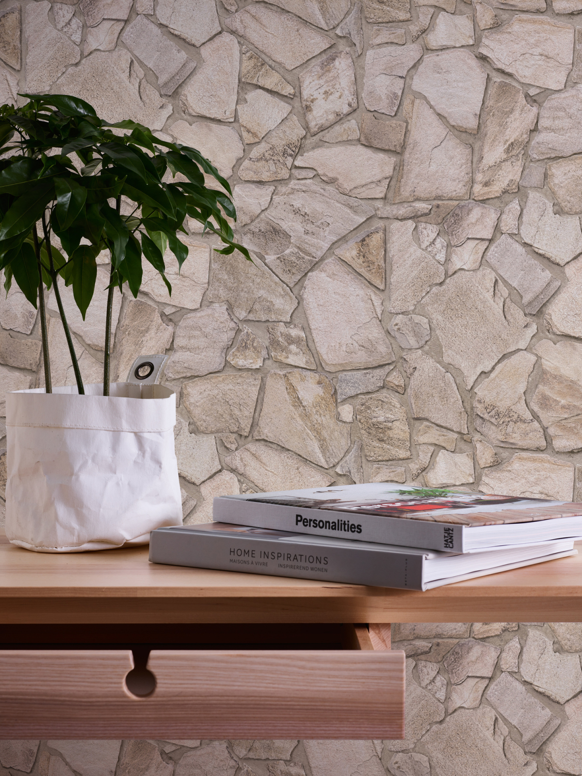 A.S. Creation Vliestapete BRICKS & STONES - beige-grau - Steinoptik - 10 Meter
