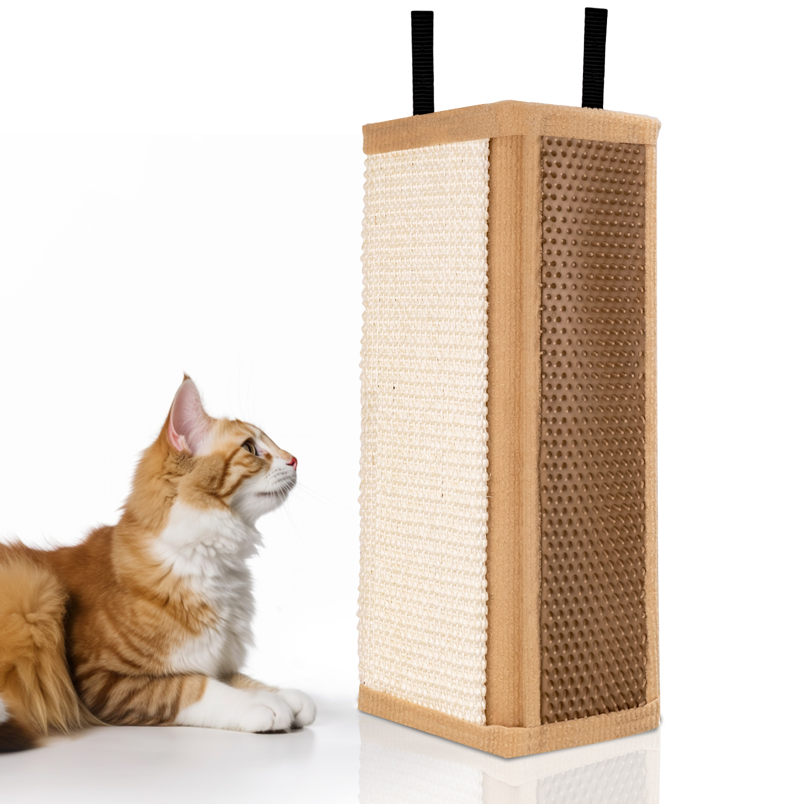 Nobleza – Arranhador de canto para gatos, afiador de garras de sisal, escova de massagem de canto para gatos, escovação de pelos de gato, 41*23cm