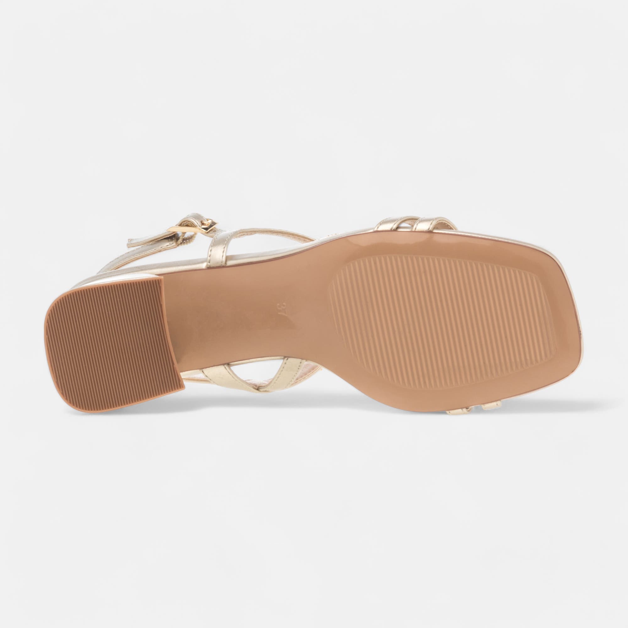 Nu-pieds à talon Femme or