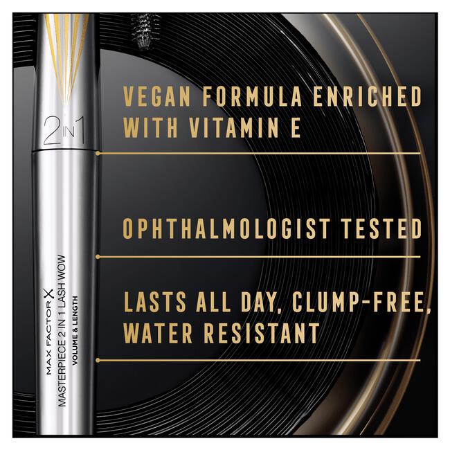 Max Factor Masterpiece 2In1 Lash Wow Mascara 02 Black Brown