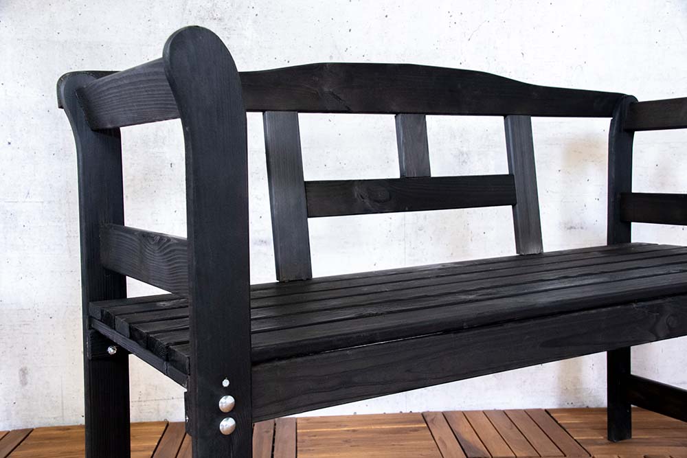 Sens-Line - Friesen bench 113cm - 2-zits - Zwart