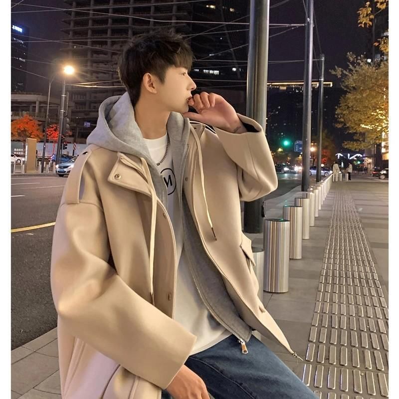 Wewewow - Oversized jas met capuchon en ritssluiting in twee delen