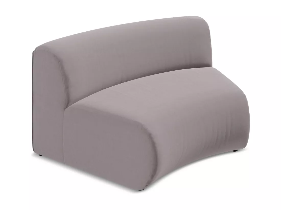 Fauteuil d'angle pour canapé modulable en velours - lavande - EKAHI