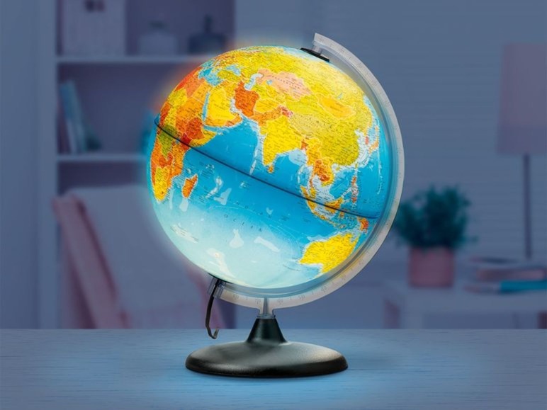 Verlichte wereldbol