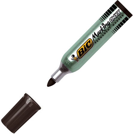 Marqueur permanent Bic Onyx Market Mini pointe ogive 6,5 mm noir