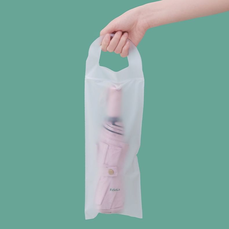 Caraboomie - 10-delige wegwerpbare compacte paraplu-tas van plastic