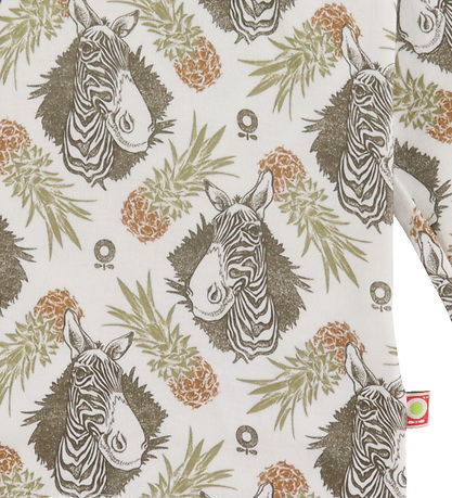 Katvig Bluse - Weiß m. Tropisch Print