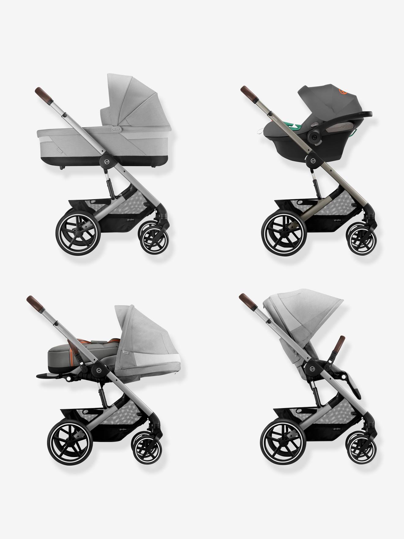 Carrinho de bebê reversível CYBEX Gold Balios S Lux 2023 cinza