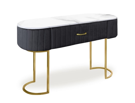 MENZZO - Coiffeuse paloma 1 tiroir velours noir