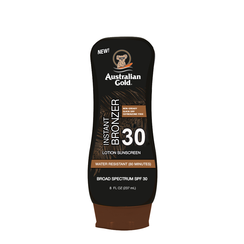 Australian Gold - Sunscreen Lotion with Bronzer SPF 30 237 ml - Solcreme