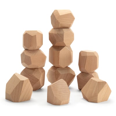 Holzbausteine Naturformen, Bruchsteine