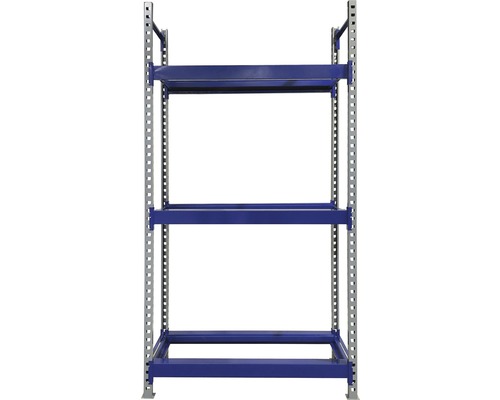 Industrieel bandenrek 196 x 100 x 60 cm, 3 legborden, draagvermogen 1280 kg, blauw/grijs