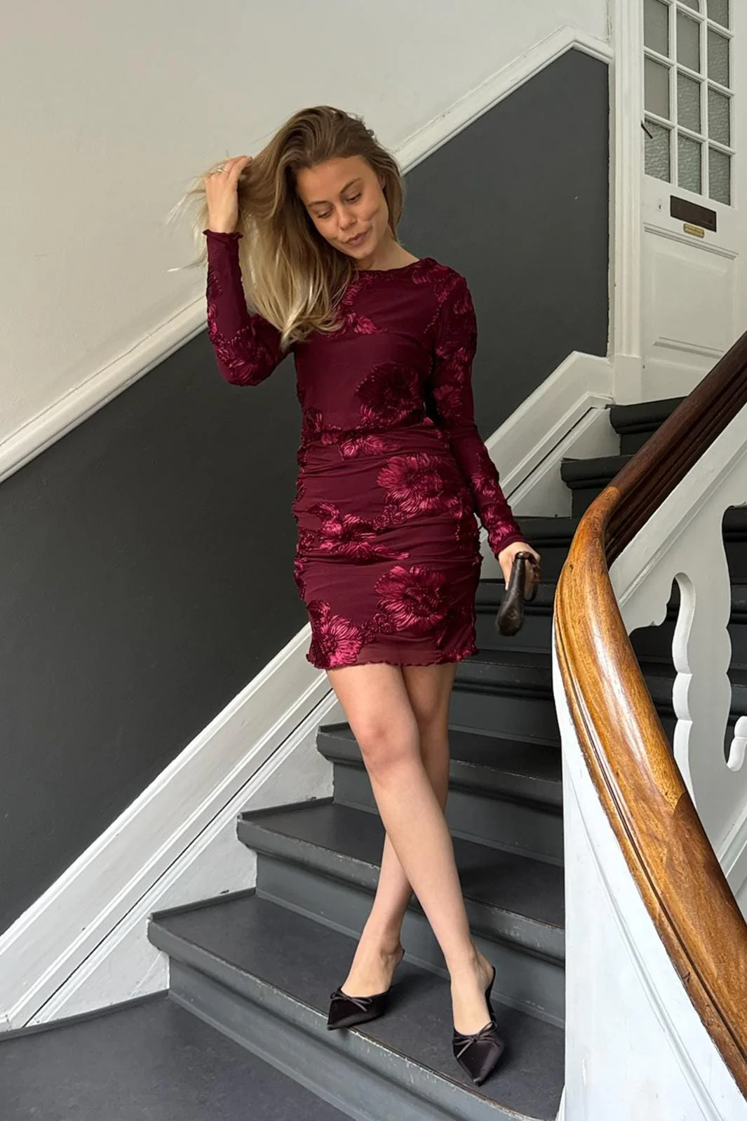 BYIC Majaic Mesh Dress A23773 bordeaux bordeaux