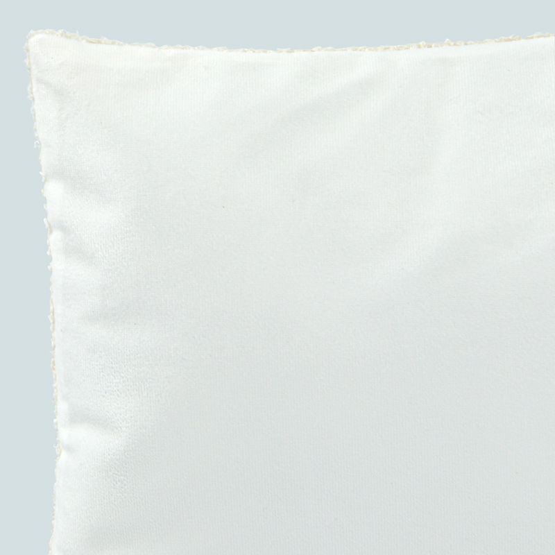 Coussin boucles blanc 'Mily'