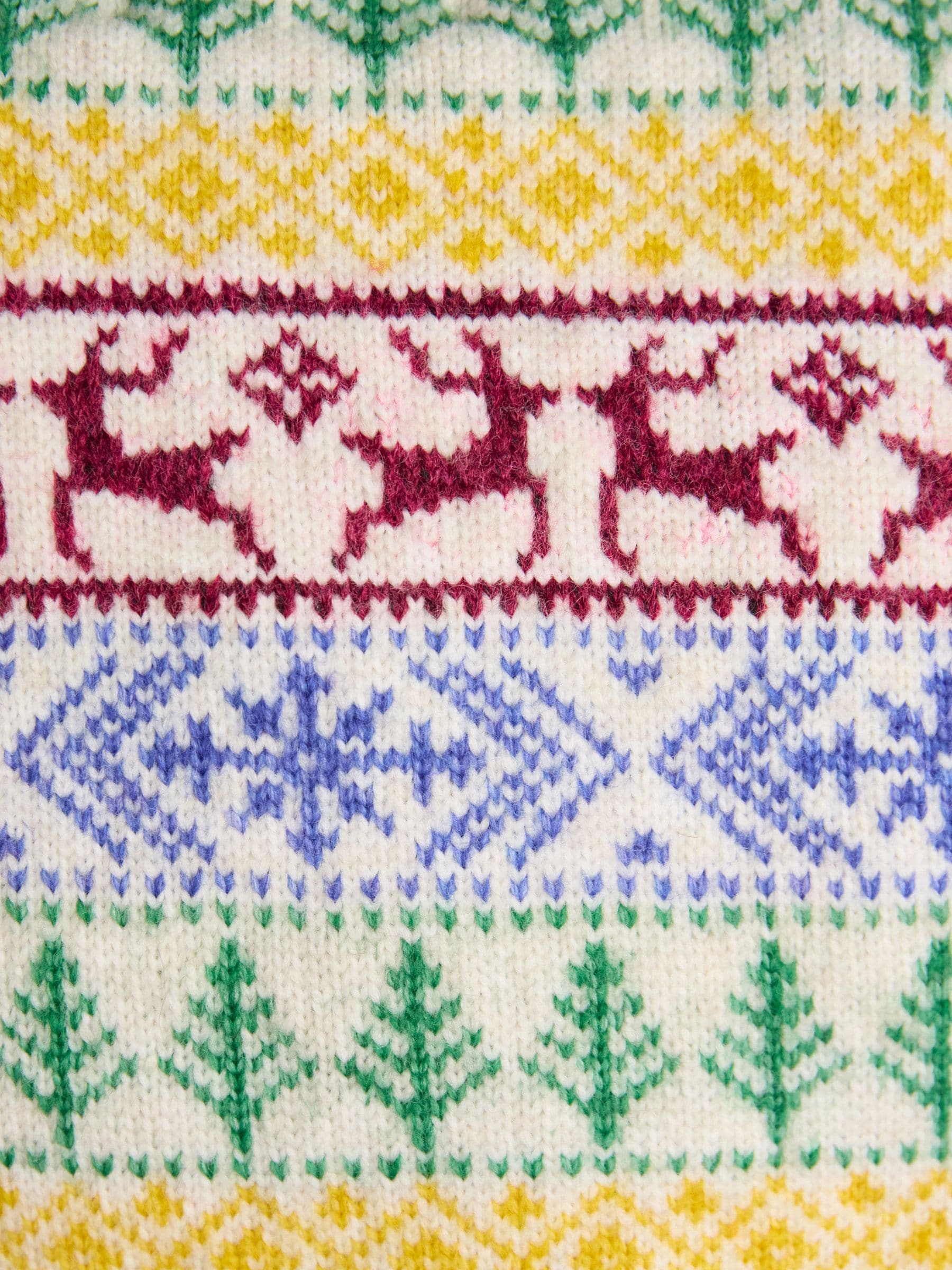 Joules Festive Fair Isle Crew Neck Knitted Jumper
