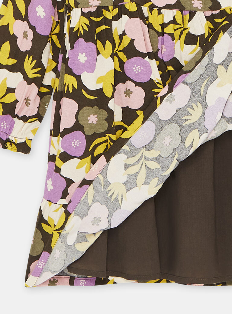 Robe multicolore à imprimé fleuri fille