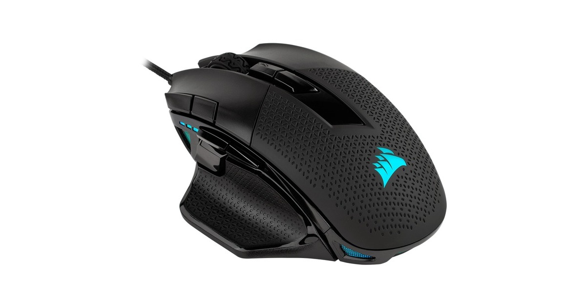 CorsairNightsword RGB gaming muis  (Zwart, 100 - 18,000 dpi, RGB leds)