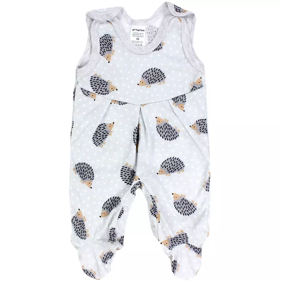 TupTam Baby Mädchen Strampler mit Fuß 3er Pack weiß