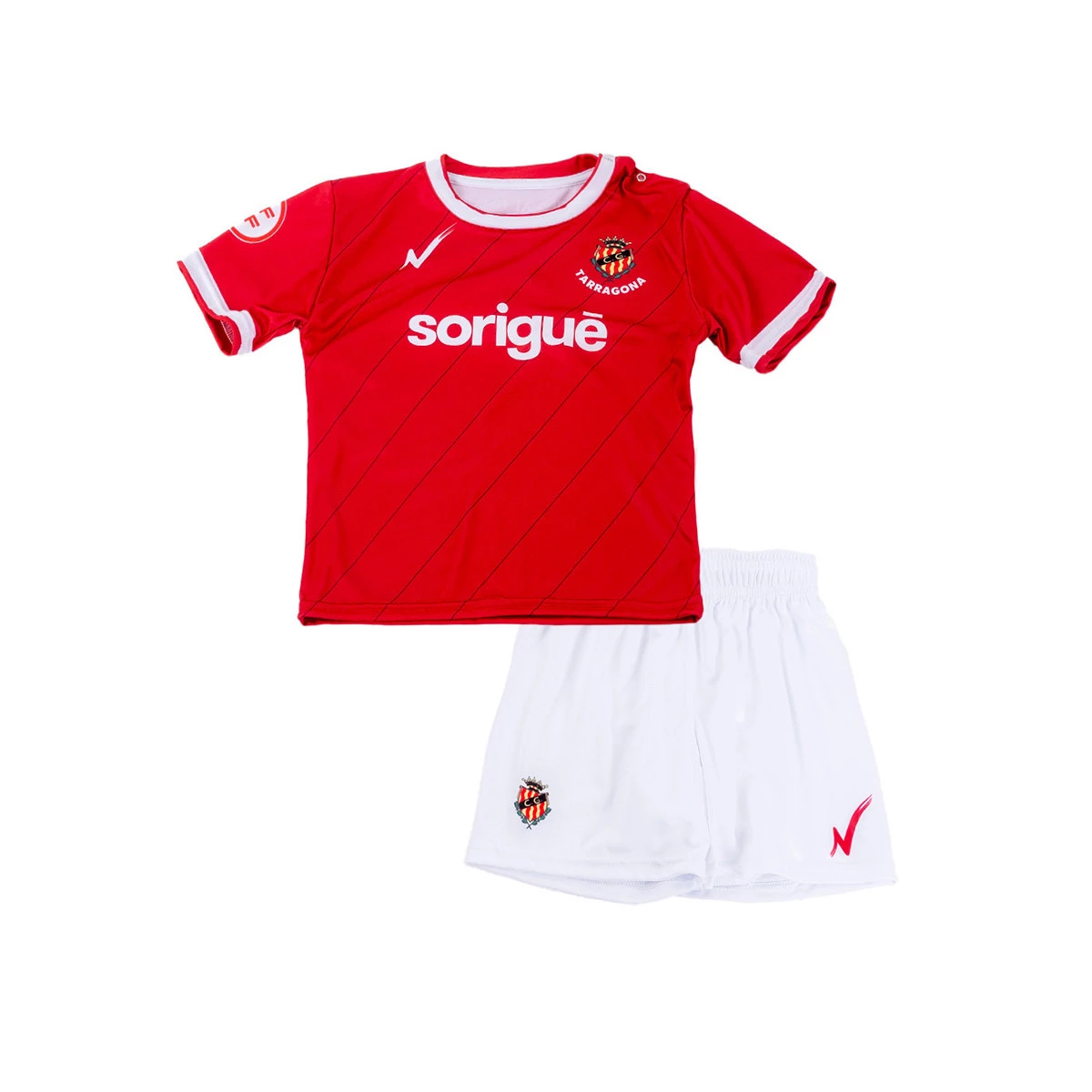 Conjunto Gimnàstic Club Gimnàstic de Tarragona Primeiro Equipamento 2023-2024 Bebé