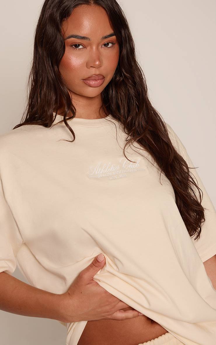Butter Yellow T-shirt Oversize Athletics Club