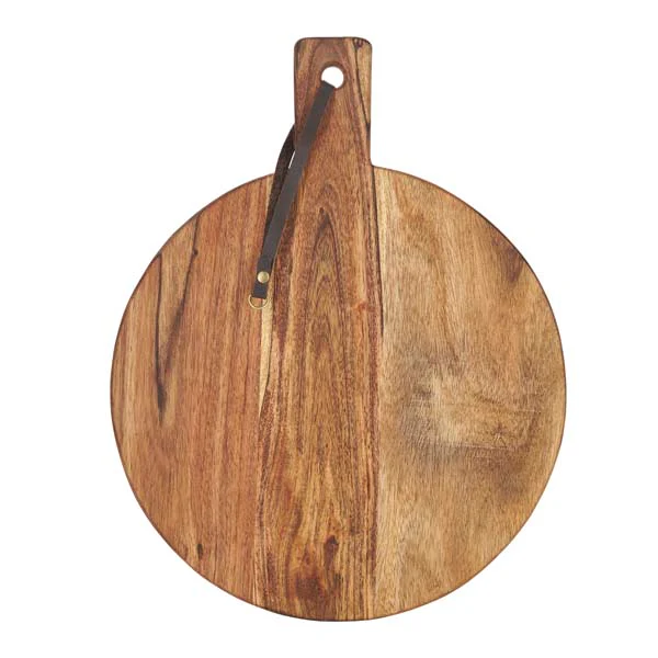 Bahne Interior  Rundt serveringsbræt, acaciatræ - 33x42 cm.