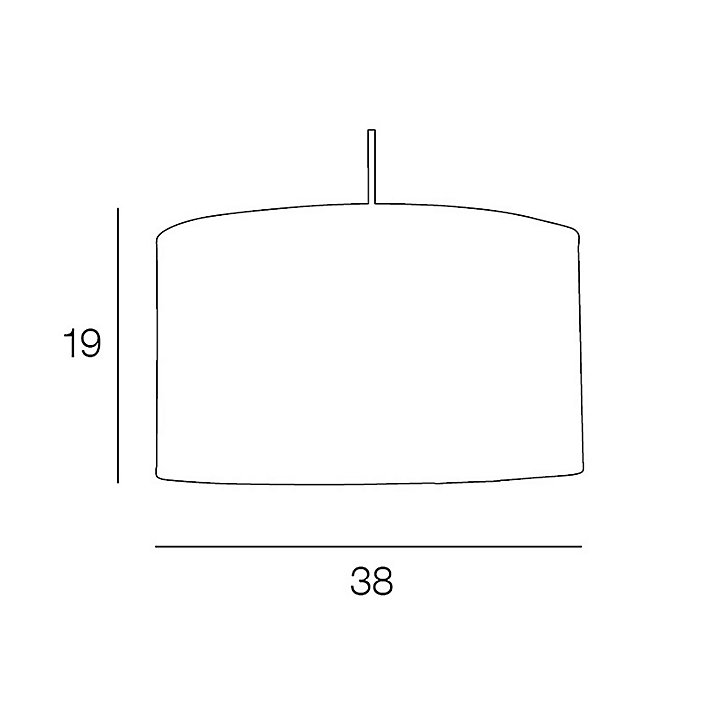 Suspension cylindre Percale E27 Ø38cm 100W IP20 H.19cm Corep blanc
