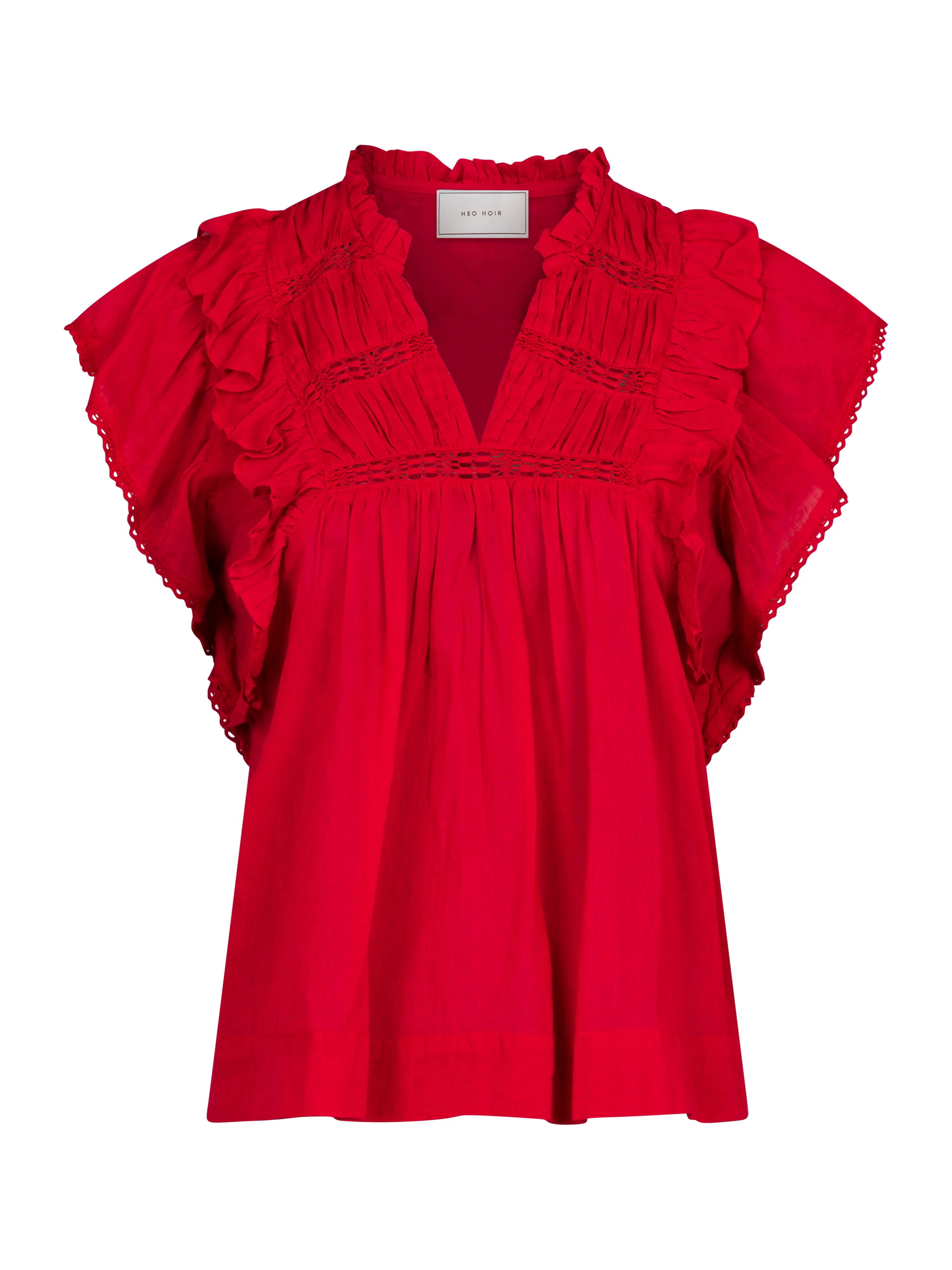 Neo Noir  Jayla S Voile top - Rød