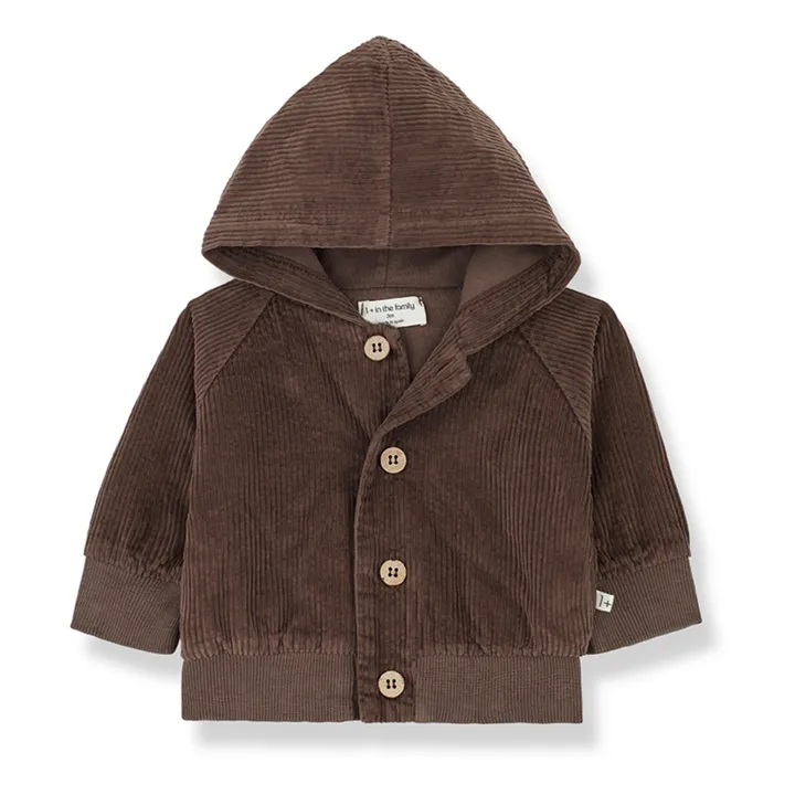 1+ in the family Veste Capuche Velours Côtelé Ben | Marron