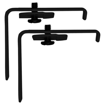 Intensions 3 cm wandsteun gordijnrail Plus zwart 2 stuks