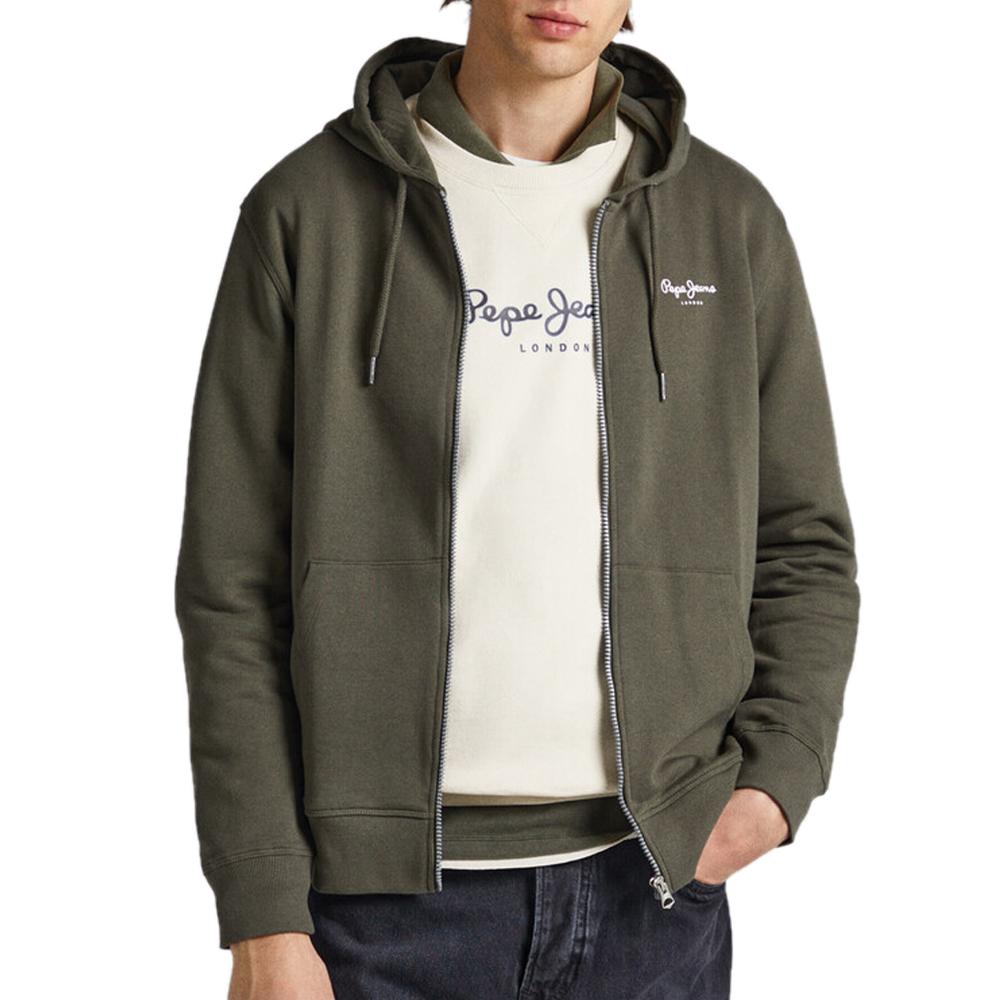 Pepe jeans Sweat Zippé Kaki Homme Pepe jeans Edward