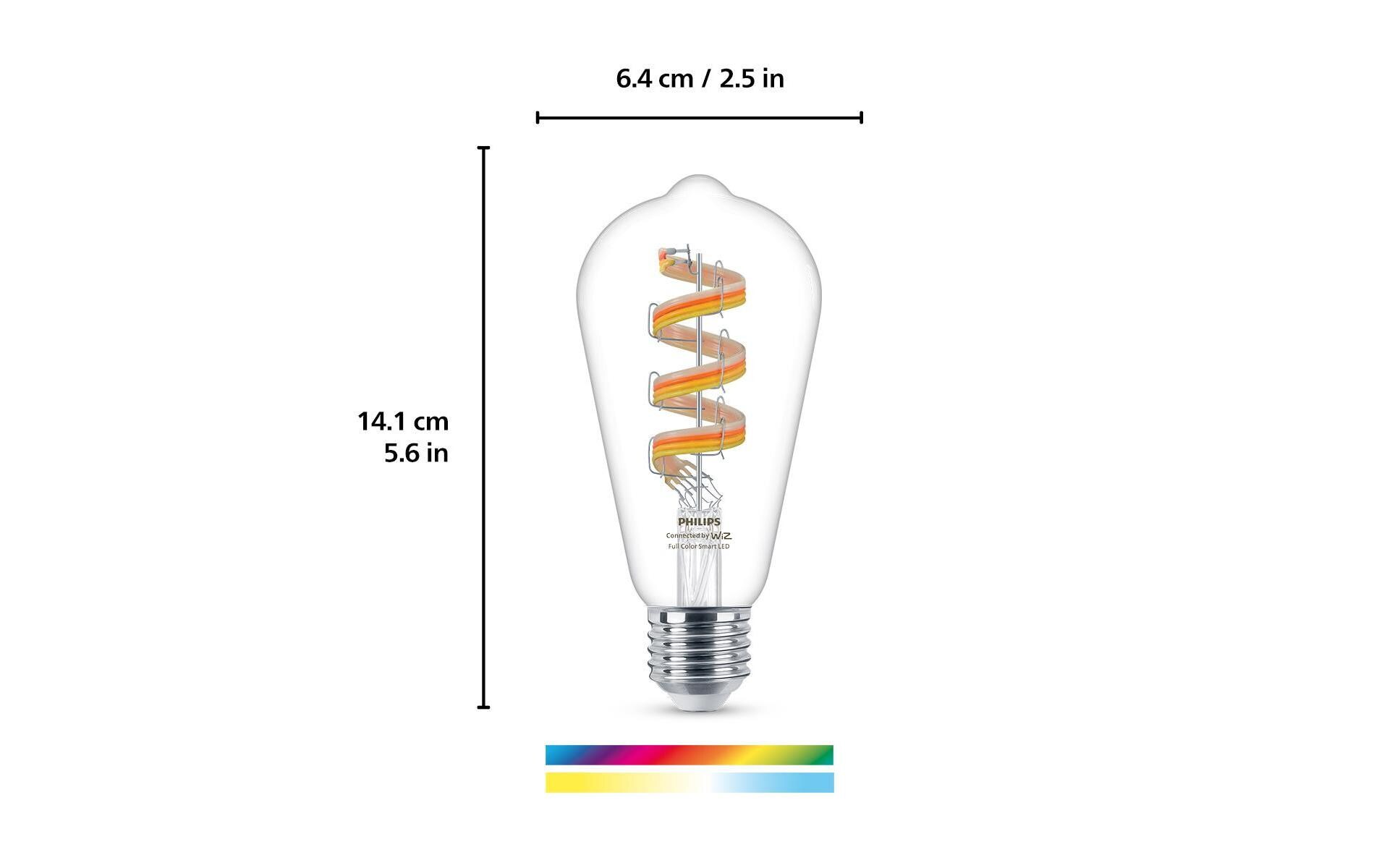 Leuchtmittel 6.3W (40W) E27 ST64 Tunable White & ColorSmartes Leuchtmittel, verbindbar über Matter, WLAN