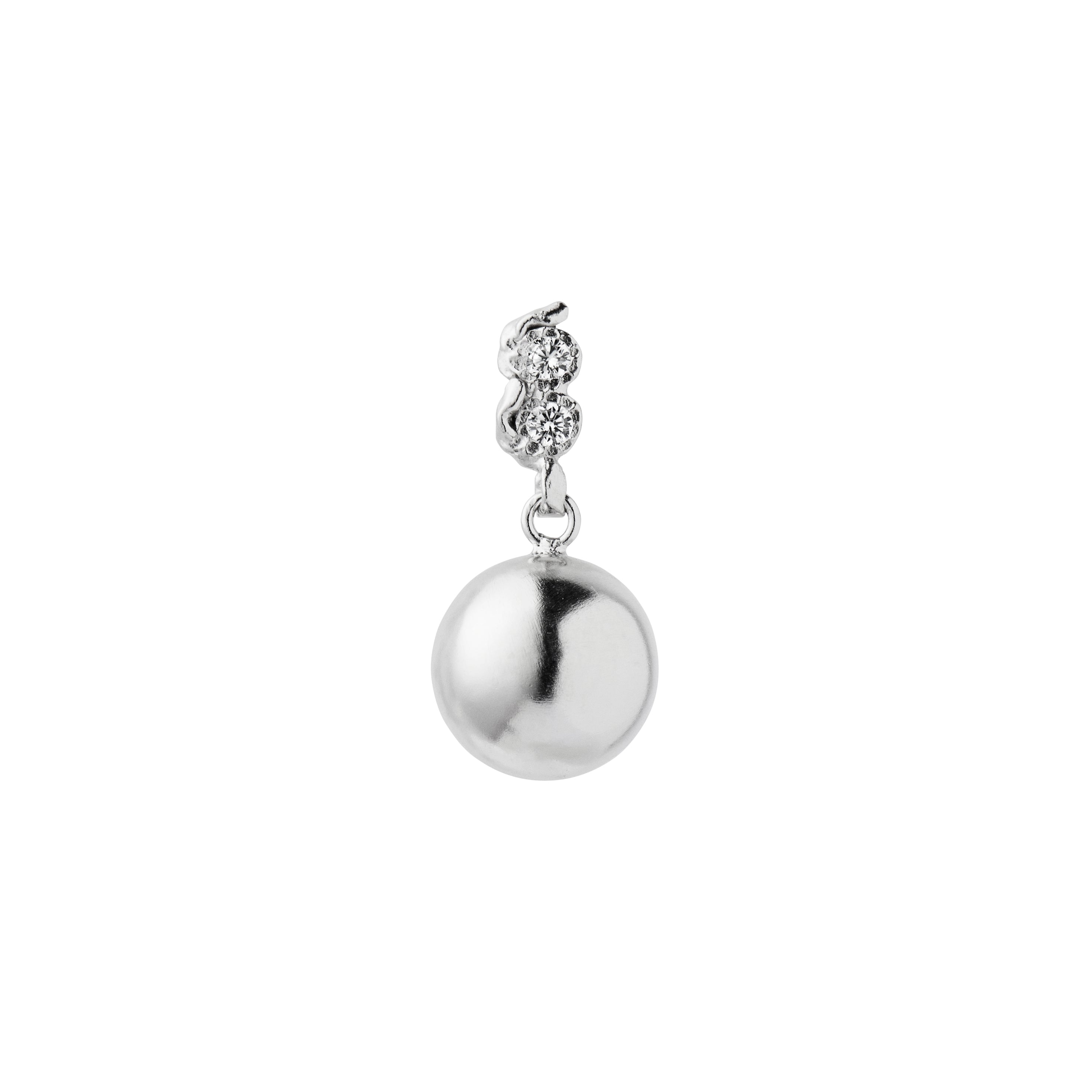 STINE A Jewelry  Twin flow & disco ball ørering - sølv