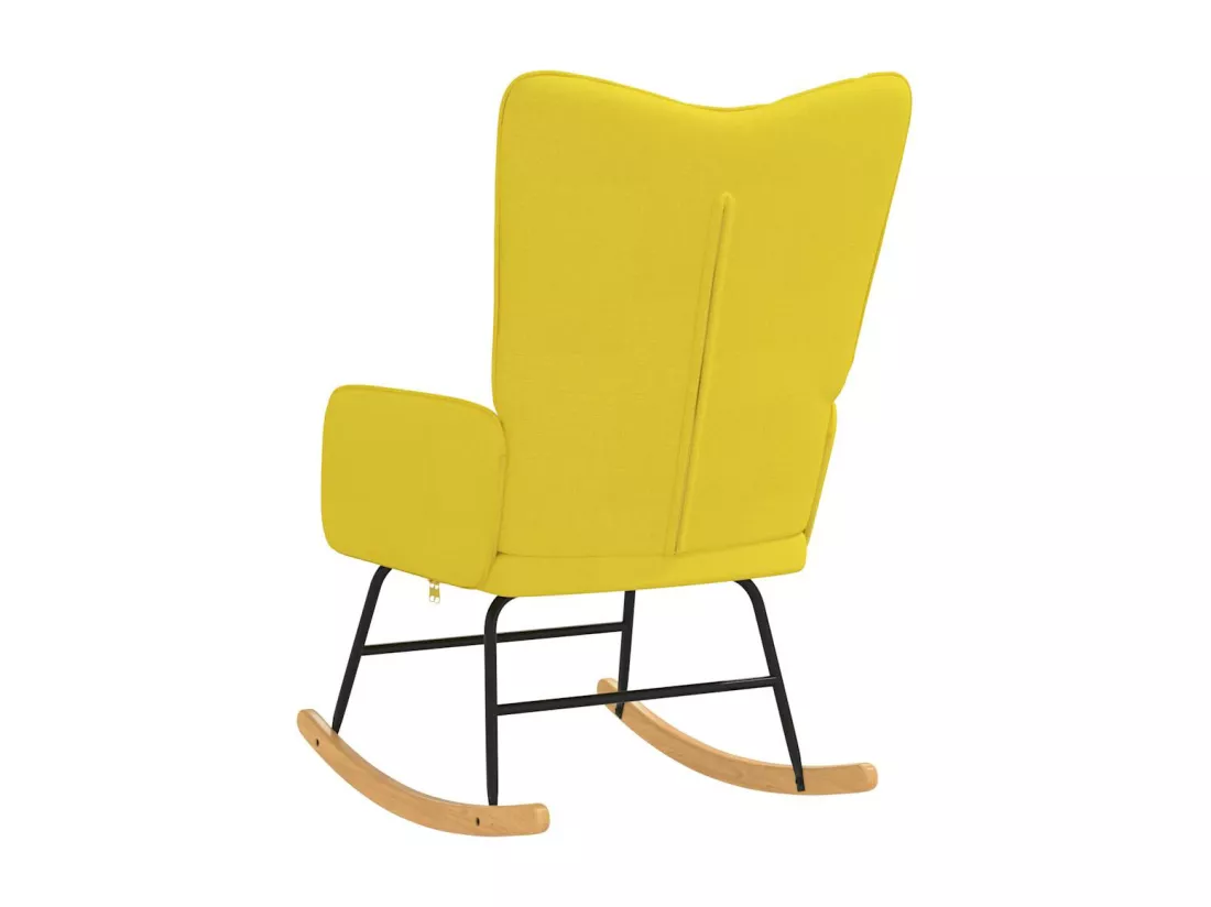 Chaise à bascule Jaune moutarde Tissu