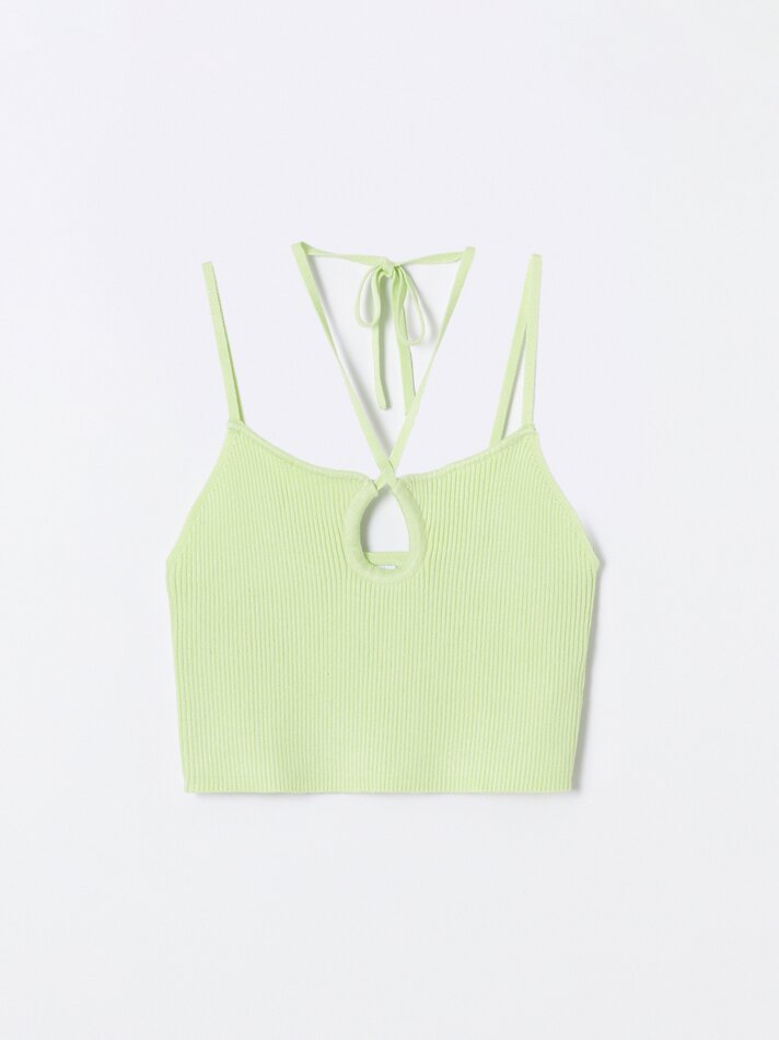 Top cropped canelado - Lima