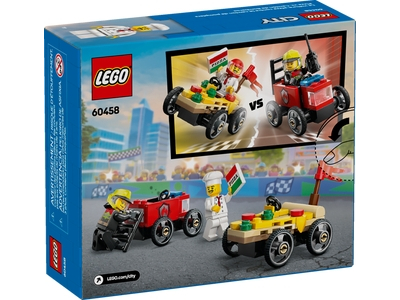 LEGO Raceautopakket: pizzabestelwagen vs. brandweerauto (60458)