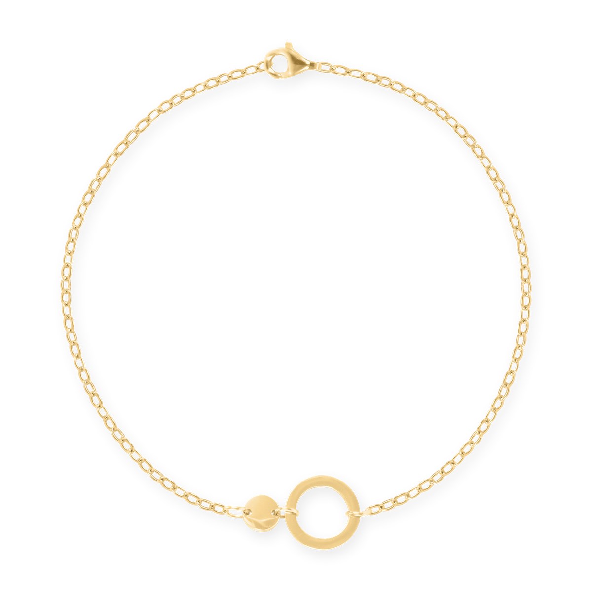 Bracelet en acier plaqué jaune
