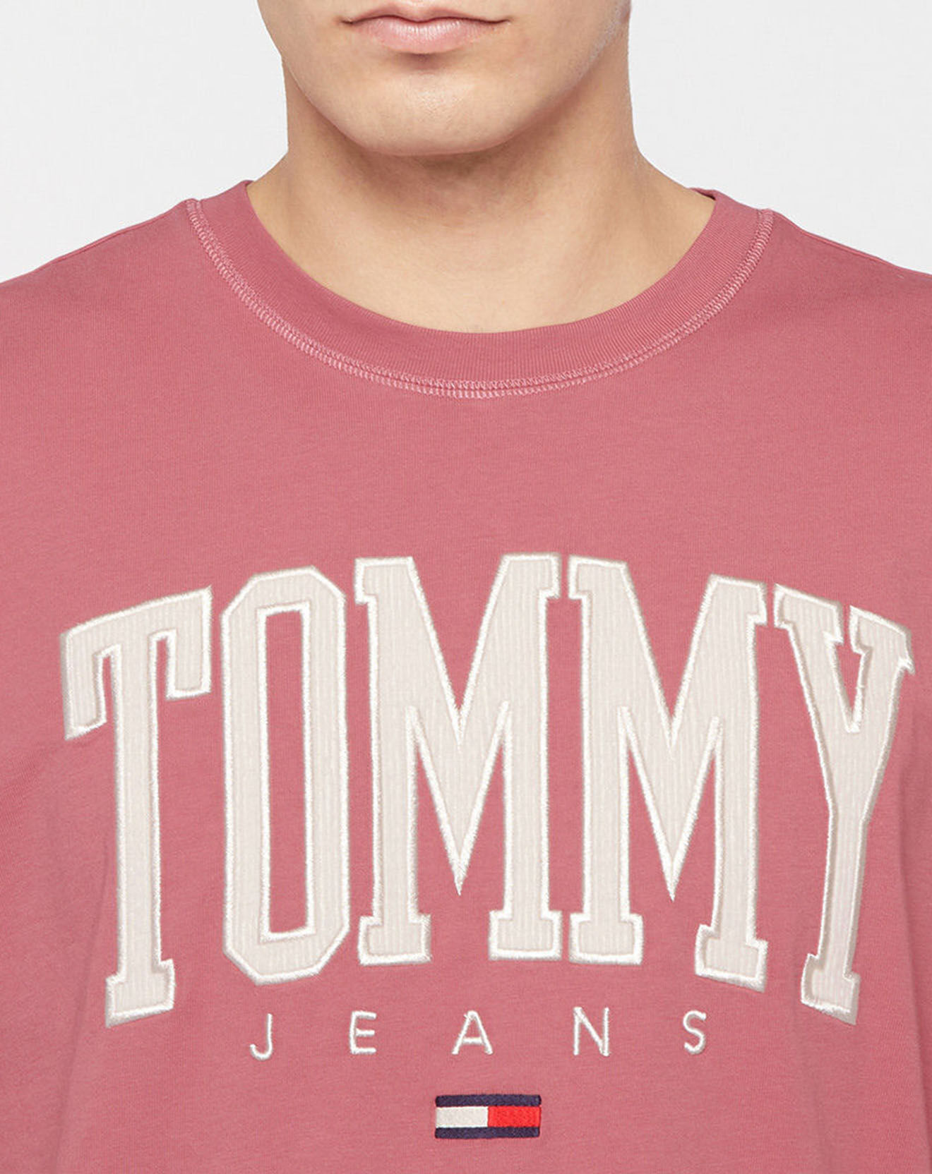 Tommy Jeans T-Shirt Abo Tjm Collegiate rose foncé