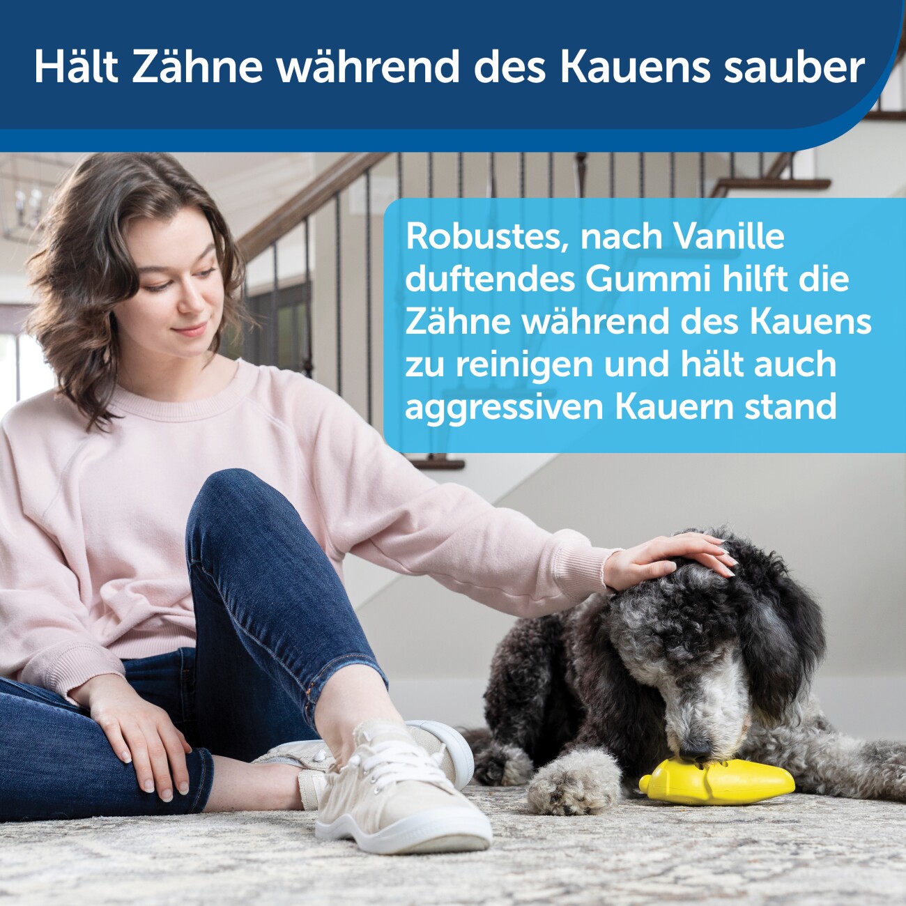 PetSafe Tiefkühlgeeignetes Snackspielzeug für Hunde Eistüte gelb M-L