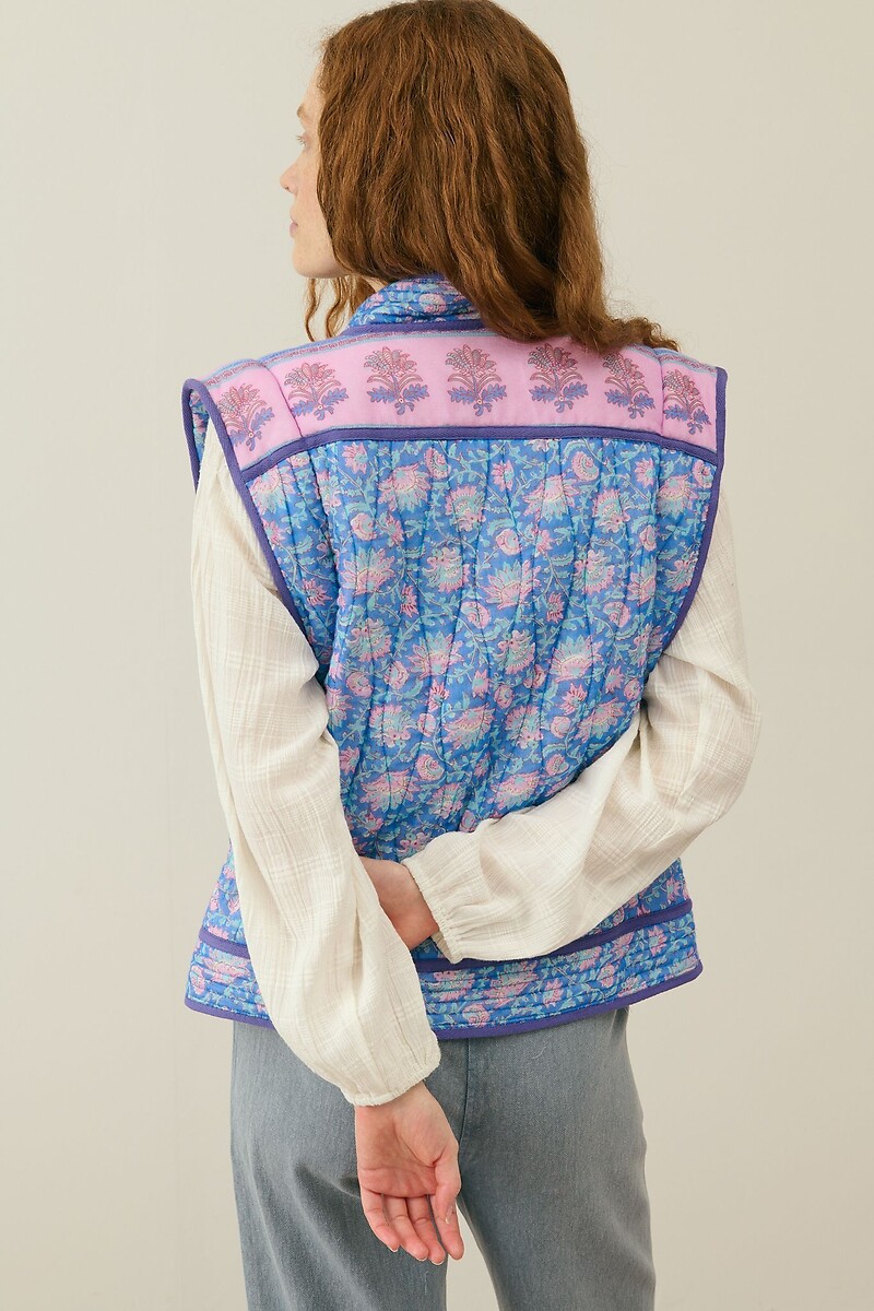 LOUISE MISHA<br>Jaqueta acolchoada estampada com mangas removíveis NELINA