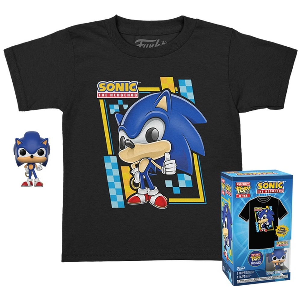 Pocket POP! Vinyl & Tee: Sonic the Hedgehog Set (T-Shirt: Kindergröße Medium)