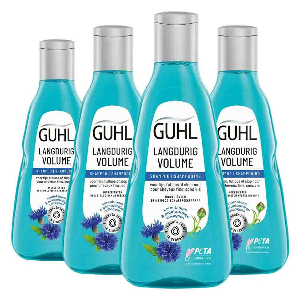 4x Guhl Shampoo Langdurig Volume250 ml
