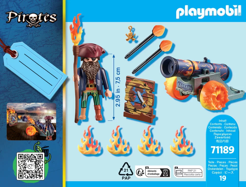 PIRATES - PIRATE ET CANON DE FEU - 71189