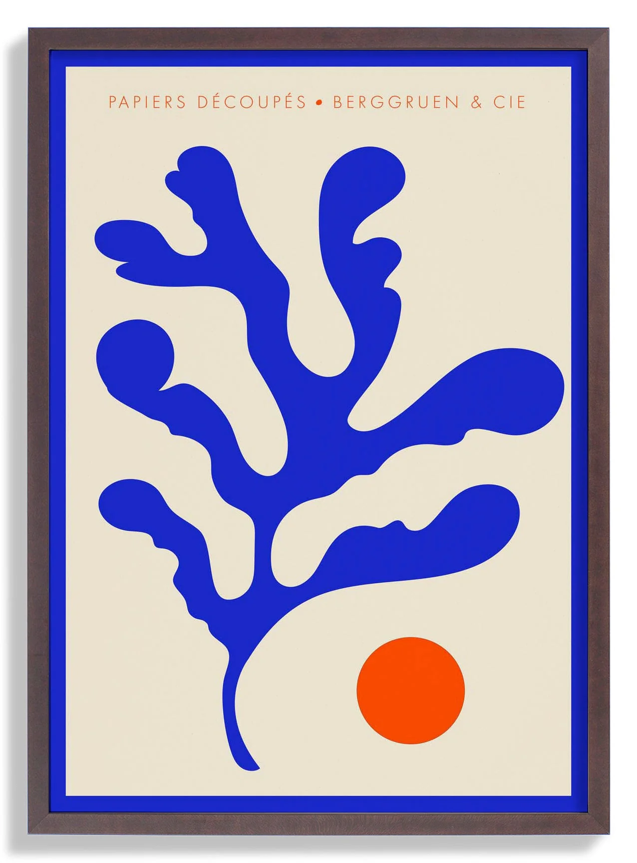 Seetang Blau Orange Papiers Découpés Kunstausstellung