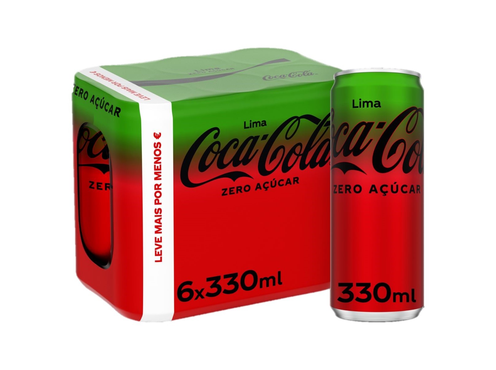 REFRIGERANTE C/ GÁS COCA-COLA ZERO LIMA LATA 6X033L