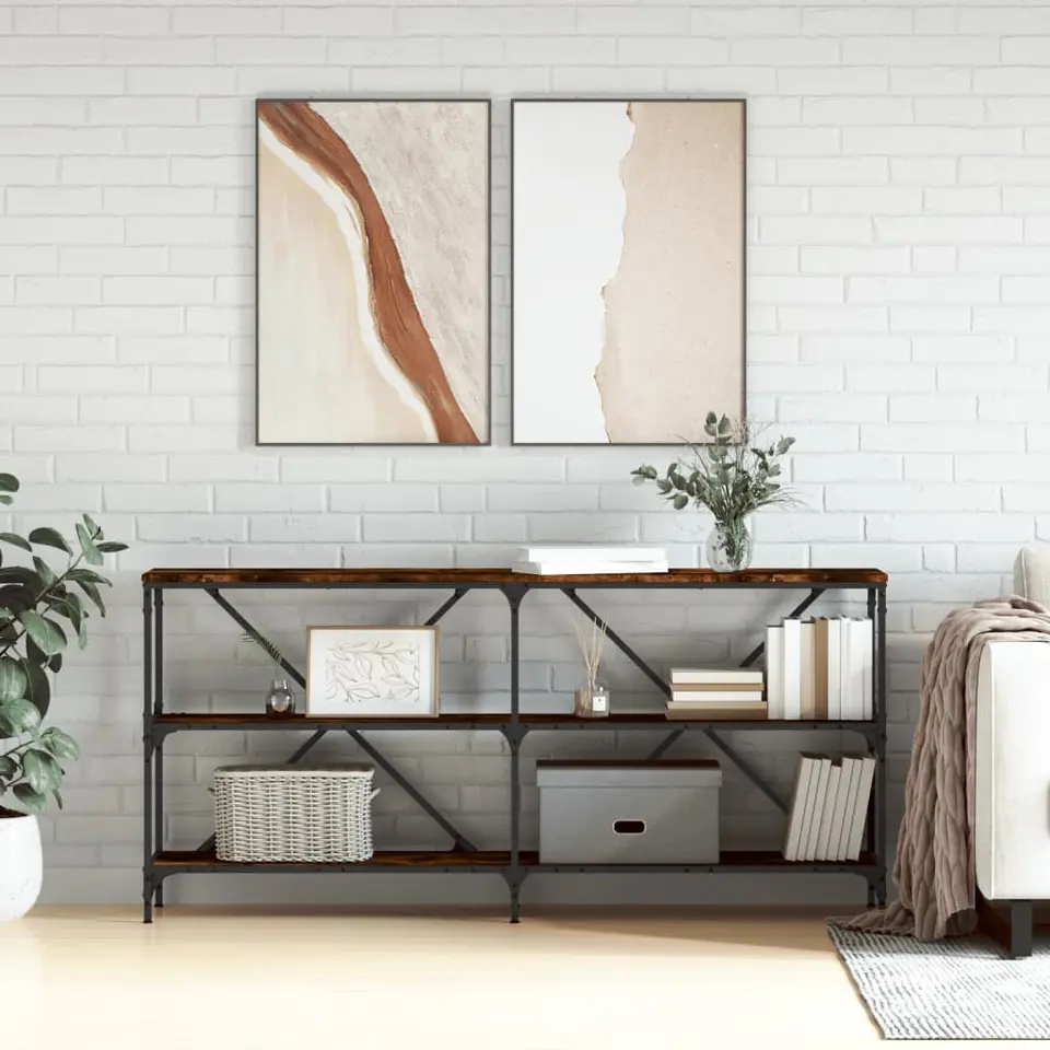 vidaXL - Wandtafel - Bruin - Bewerkt hout
