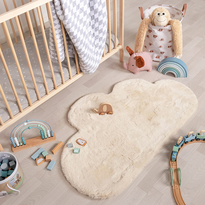 Kindervloerkleed - Huggy Wolk Creme | Super fluffy!