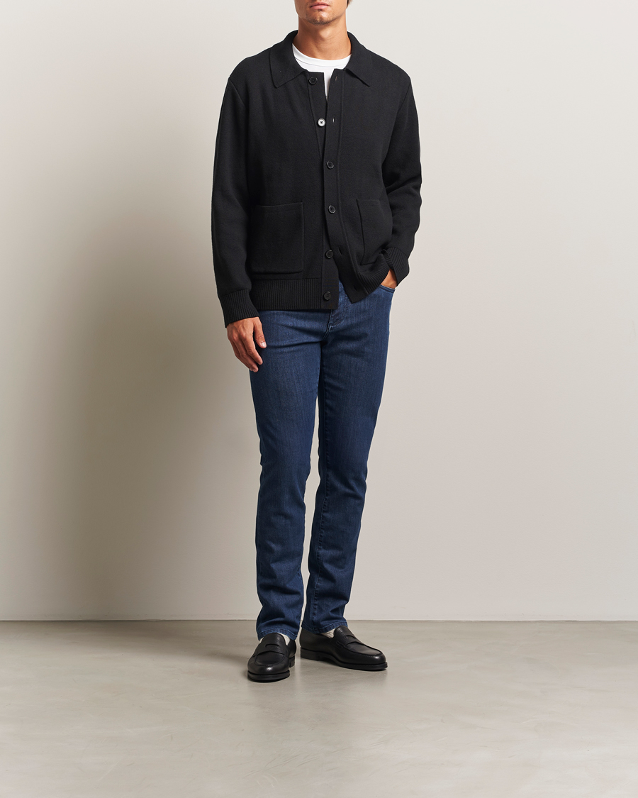Canali Slim Fit Jeans Mid Blue Wash