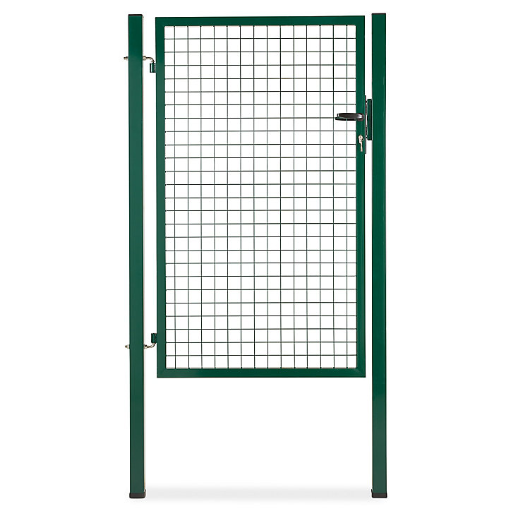 Portillon pour clôture grillagée à poteaux carrés Blooma vert 100 x h.150 cm