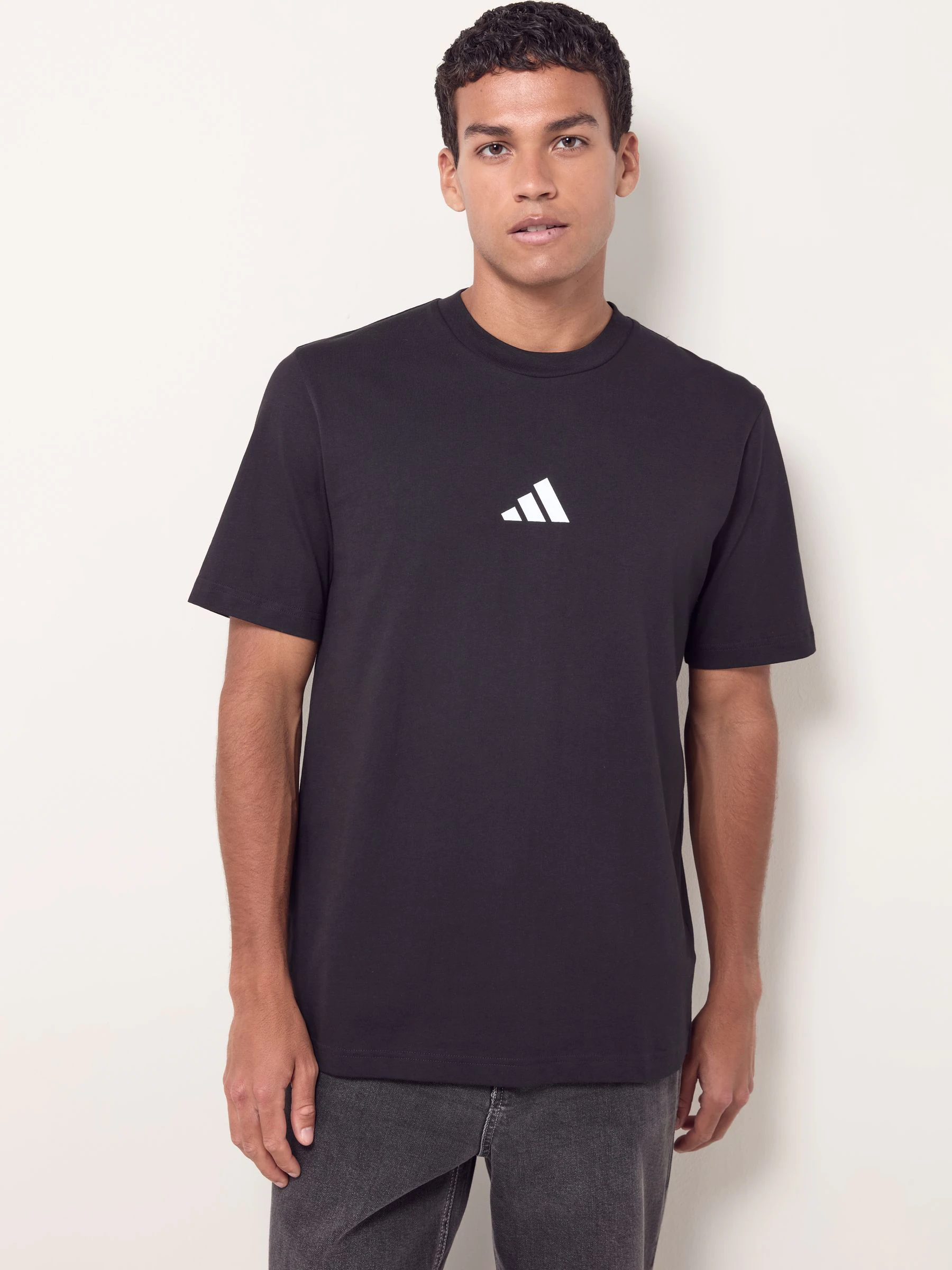 Zwart - adidas Small Essentials Logo Single Jersey T-Shirt
